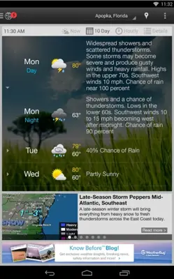 WeatherBug android App screenshot 1